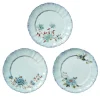 Set of 3 Veranda Turquoise Dessert Plates