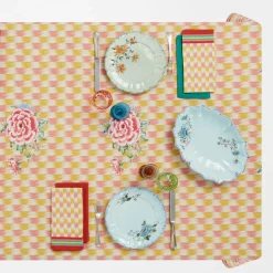 Set of 3 Veranda Turquoise Dessert Plates