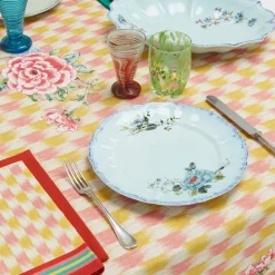 Set of 3 Veranda Turquoise Dinner Plates