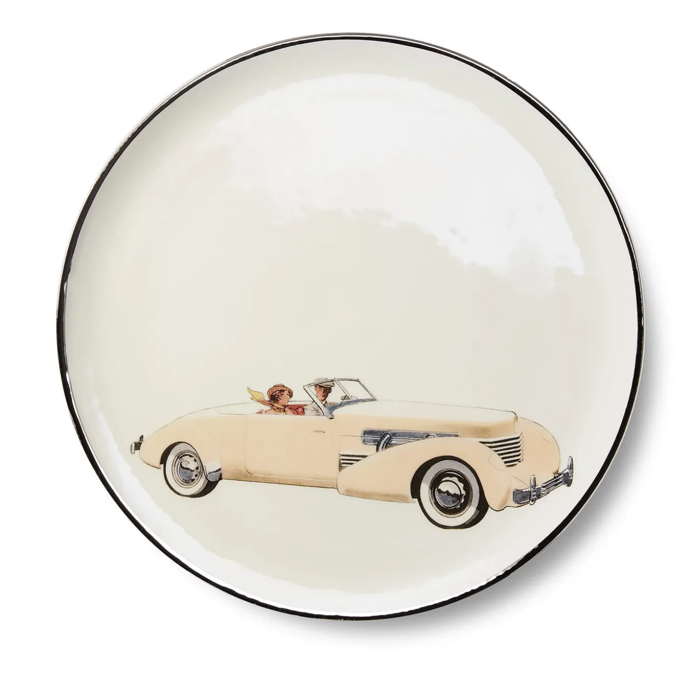 Set of 4 Vintage Cars Dinner Plates #2