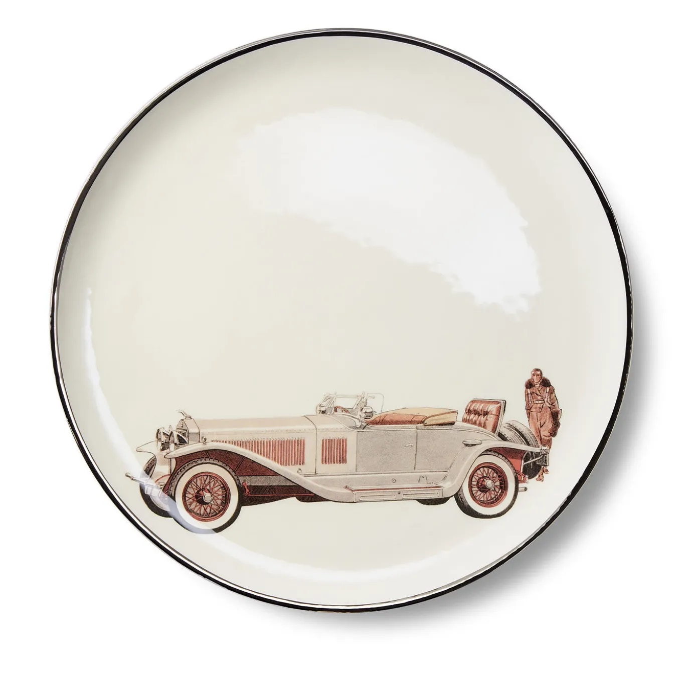 Set of 4 Vintage Cars Dinner Plates #2
