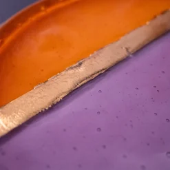 Set of 2 Violet and Orange Dessert Plates