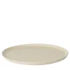 Set of 4 White Ceramic Dessert Plates