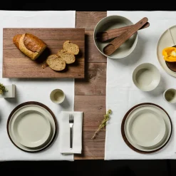 Set of 4 White Ceramic Pasta Bowls