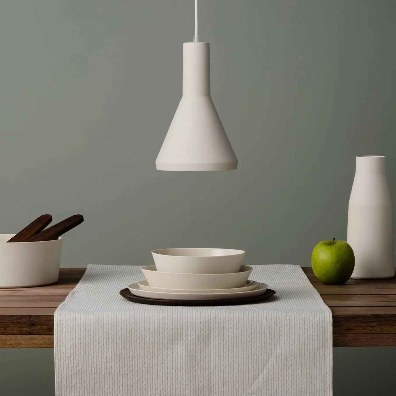 Set of 6 White Ceramic Soup Bowls