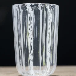 Set of 6 White Filigree Glasses