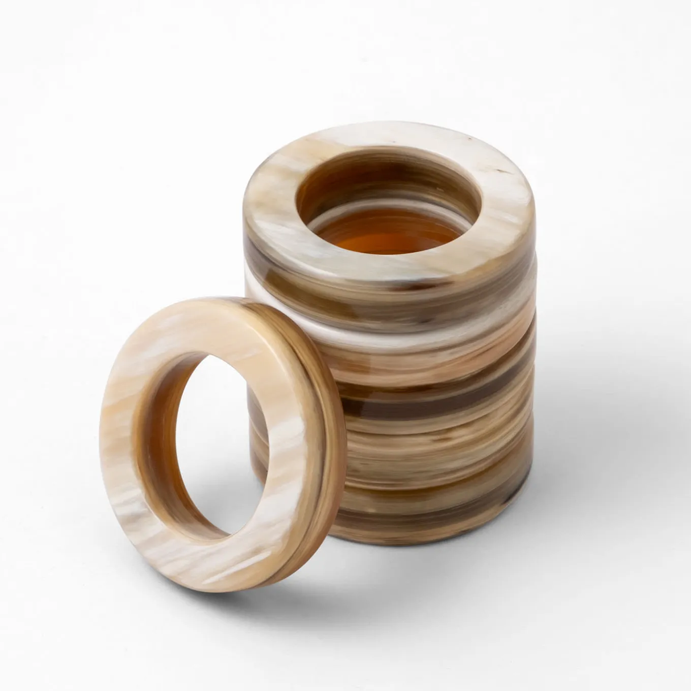 Set of 6 White Napkin Holders