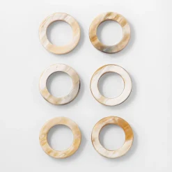 Set of 6 White Napkin Holders