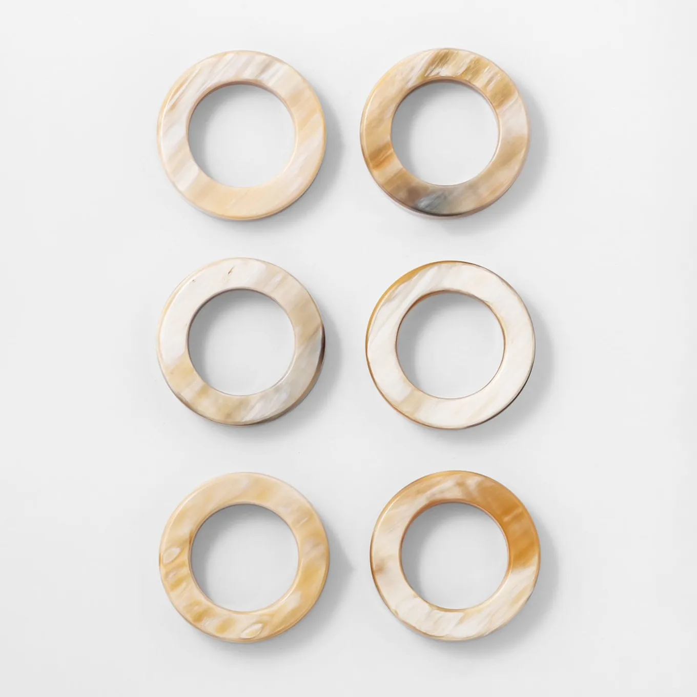 Set of 6 White Napkin Holders