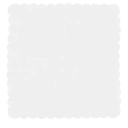 Set of 4 White Scalloped Napkins