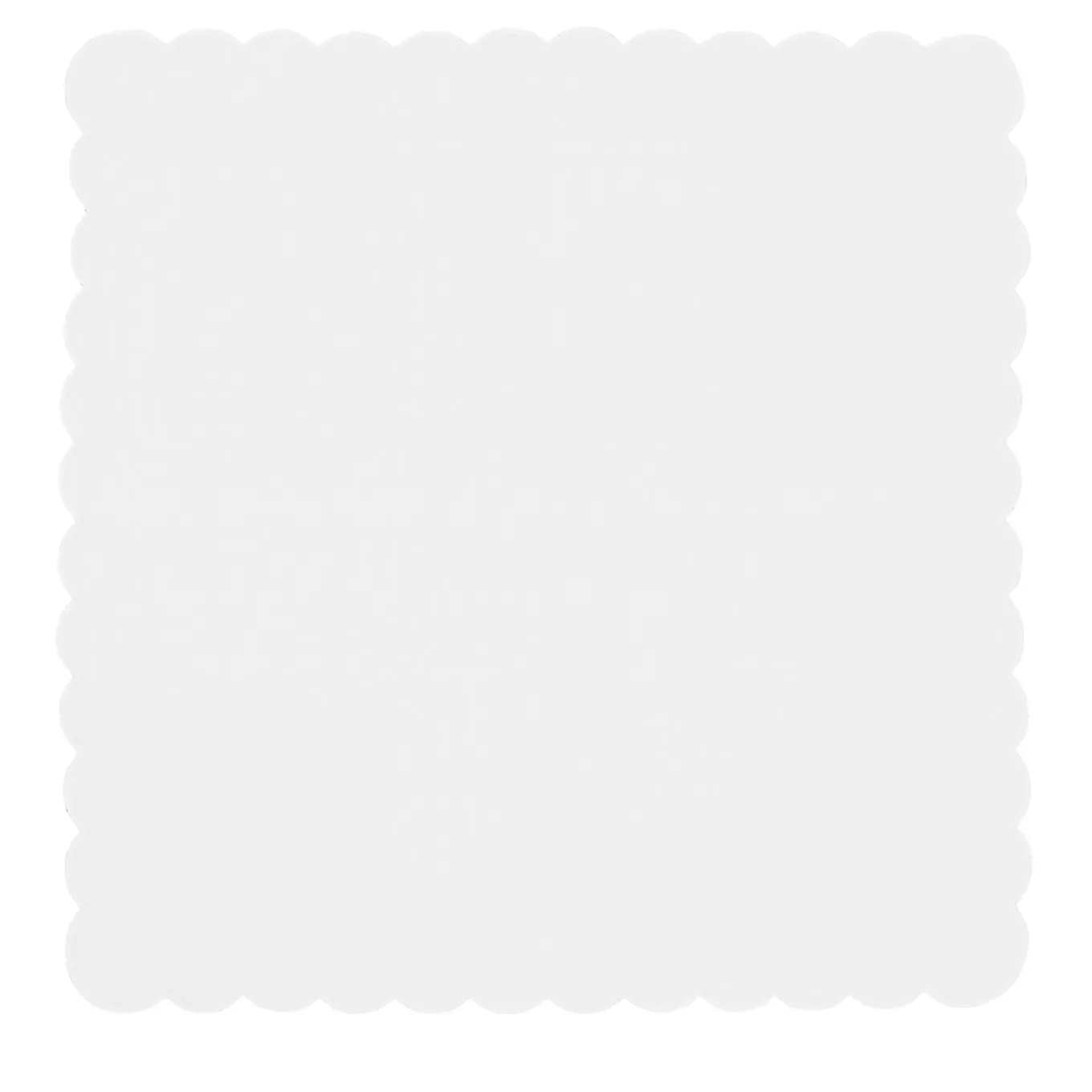 Set of 4 White Scalloped Napkins