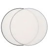 Set of 4 white Waxed Round Placemats