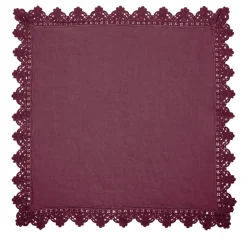 Set of 4 Wine Napkins with Sicilian Lace