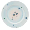 Set of 2 Winter Blue Dinner Rim Plates