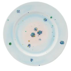 Set of 2 Winter Blue Dinner Rim Plates