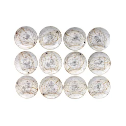 Set of 12 Zodiaco dessert plates