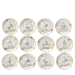 Set of 12 Zodiaco dinner plates