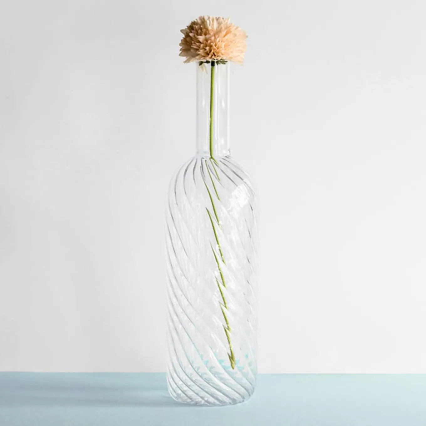 Set of Blown Glass Dafne Bottle and 2 Glasses