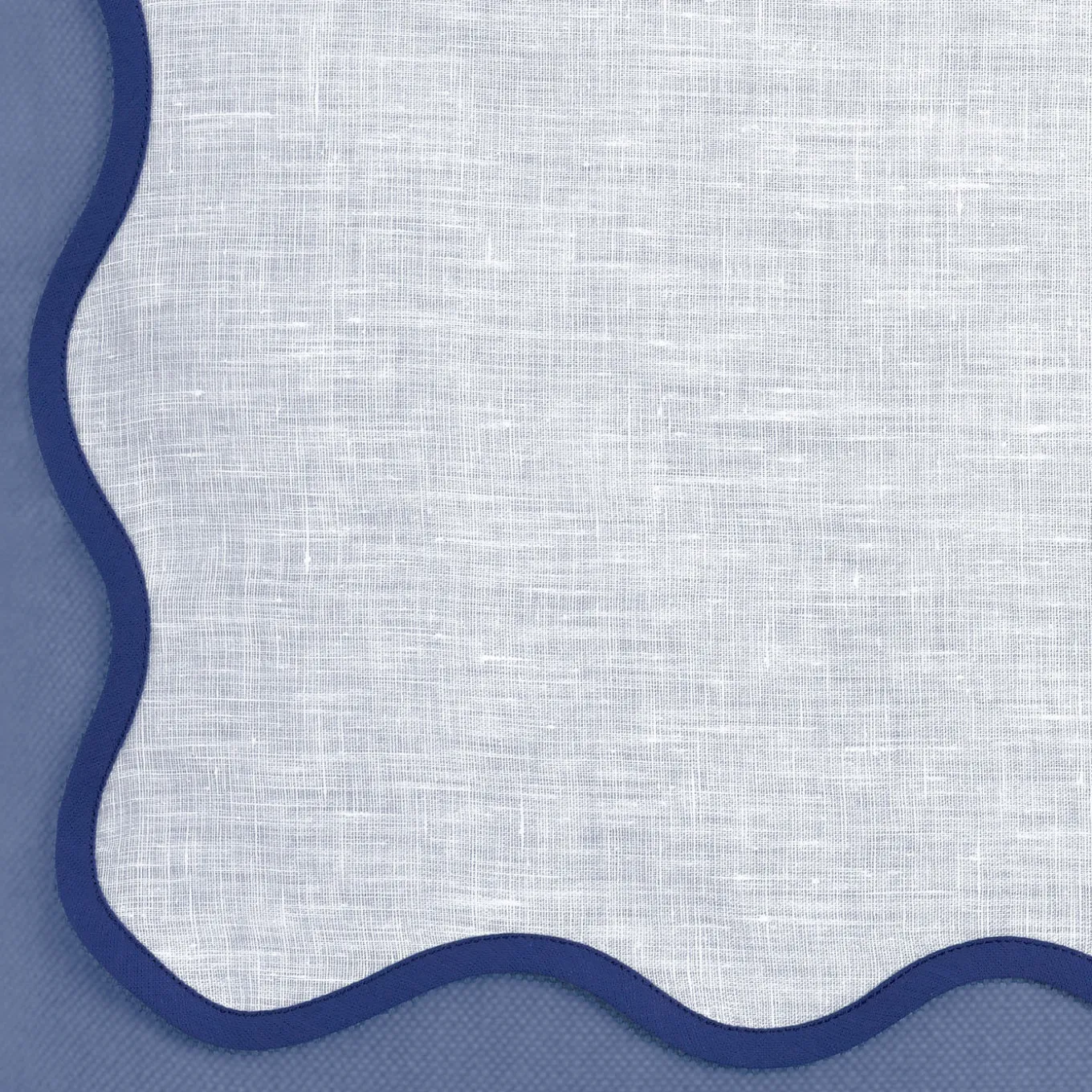 Set Of Blue And White Placemat And Napkin