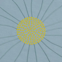 Set Of Blue Daisy Placemat And Napkin