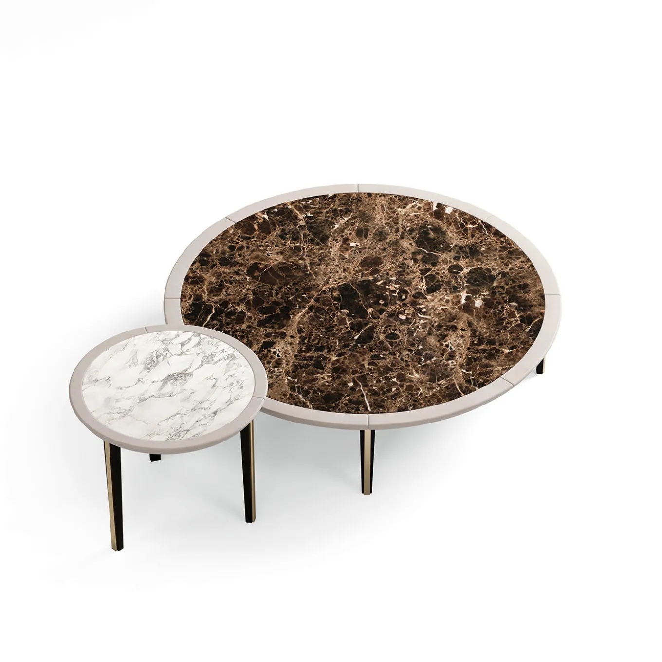 Set of Elan Side Table and Circle Coffee Table