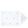 Set of Golden Bees Rectangular Linen Placemat And Napkin