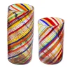 Set of Harlequin Water and Wine Murano Glasses for Six