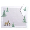 Set of Mountain Goat Rectangular Linen Placemat And Napkin