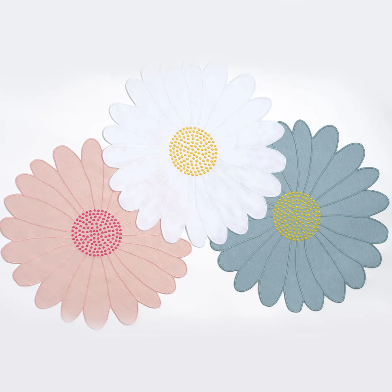 Set Of Pink Daisy Placemat And Napkin