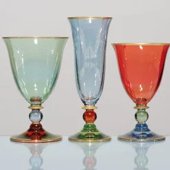 Set of Six Arlecchino Large Chalices