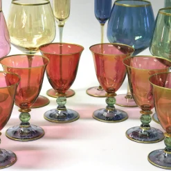 Set of Six Arlecchino Small Chalices