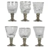 Set of Six Capriccio Assorted Chalices in Platinum