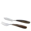 Set of Six Fish Fork and Knife in Horn