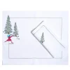 Set of Ski Hand Embroidered Placemat and Napkin #5