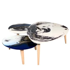 Set of Three Amorfi Smoking Tables
