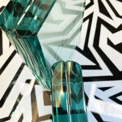 Set of Two Aquamarine Crystal Photo Frames