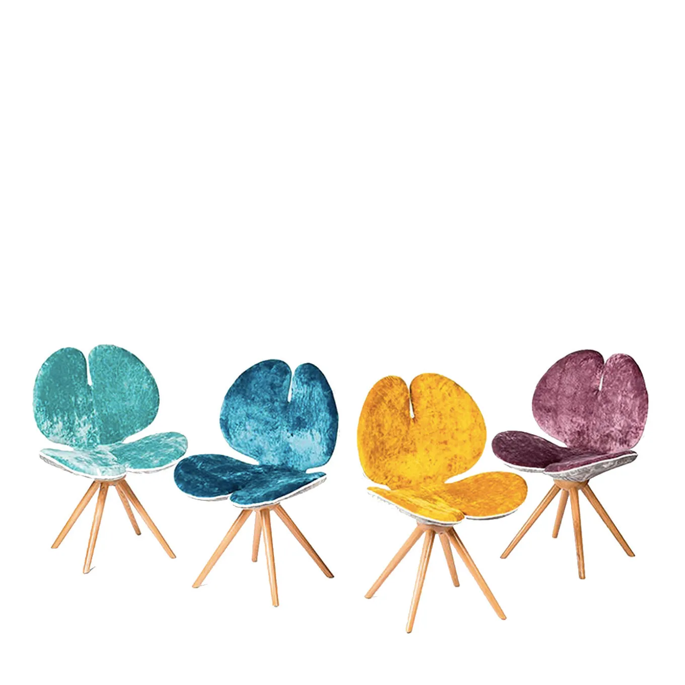 Set of Two Pansè Chairs in Yellow