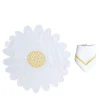 Set Of White Daisy Placemat And Napkin