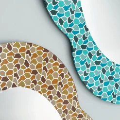 Settecento Green and Light Blue Mirror by Alessandro Mendini