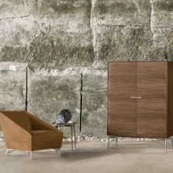 Shake Walnut Bar Cabinet by Giuseppe Bavuso