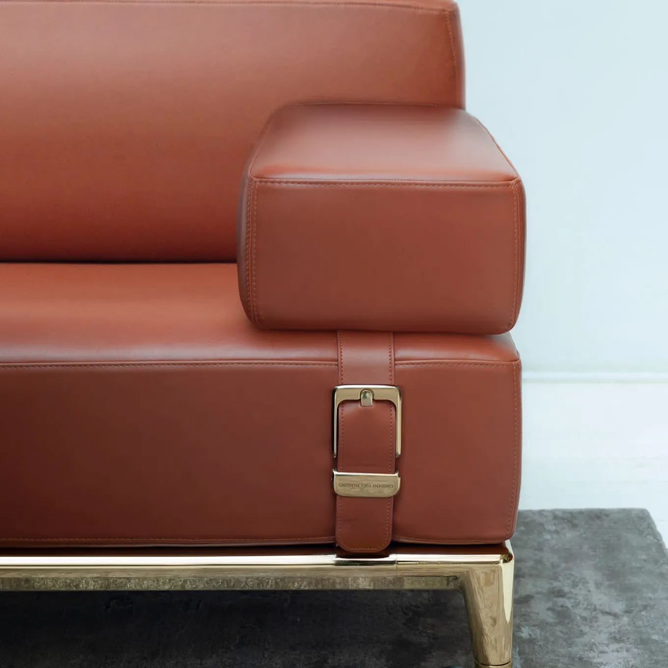 Shaker 2-Seater Orange Sofa by Stefano Giovannoni