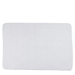 Shangri-La Jacquard White Bath Rug