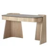Shape 2-Drawer Leather & Eucalyptus Desk
