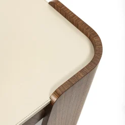 Shape Leather & Canaletto Walnut Vanity Desk