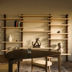 Shark 15-Shelf Bookcase by Giuseppe Viganò