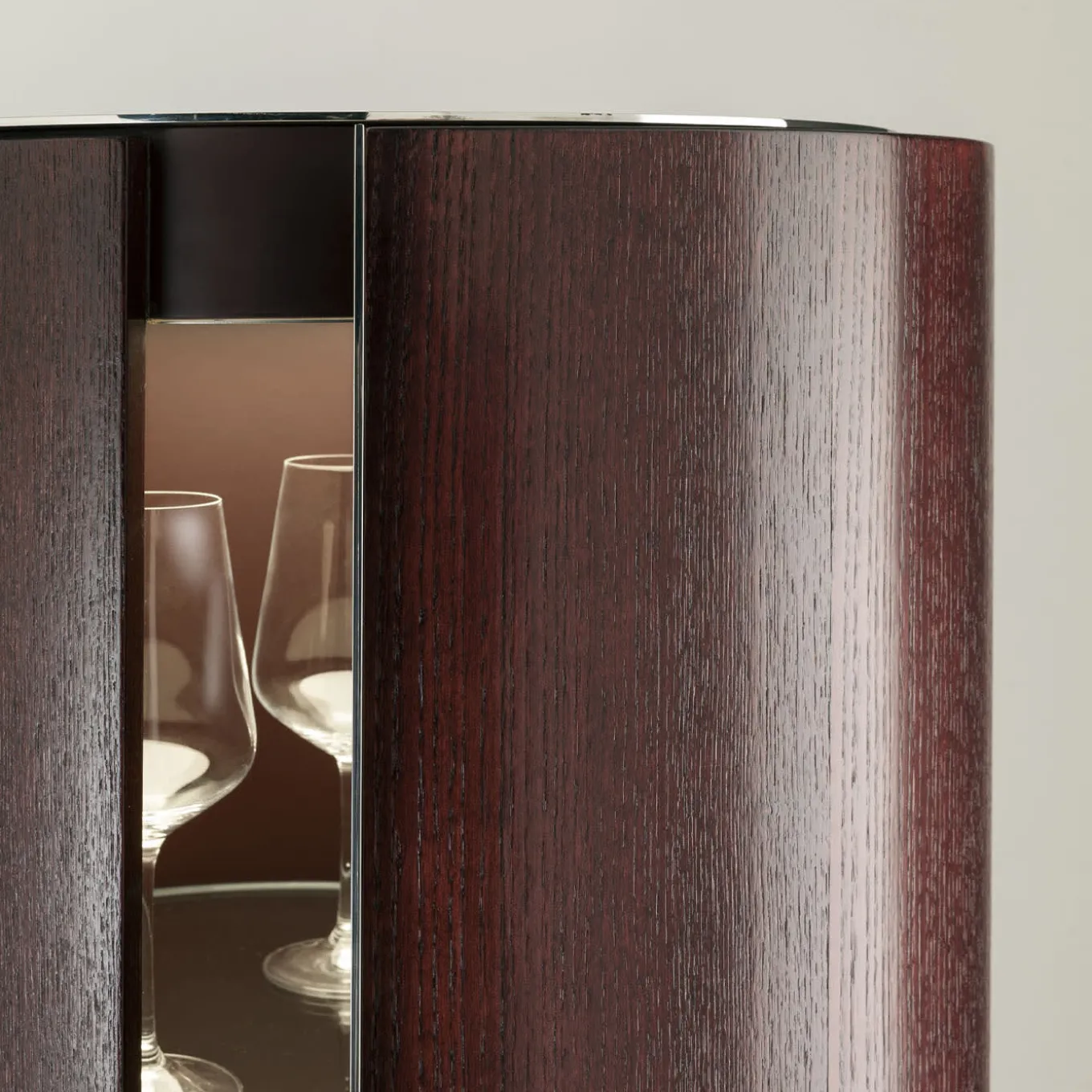 Shellac Cylindrical Cabinet