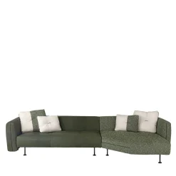SHIFU Green Leather Modular Sofa