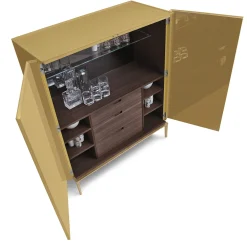 Side Up Mustard Bar Cabinet by Giuseppe Bavuso