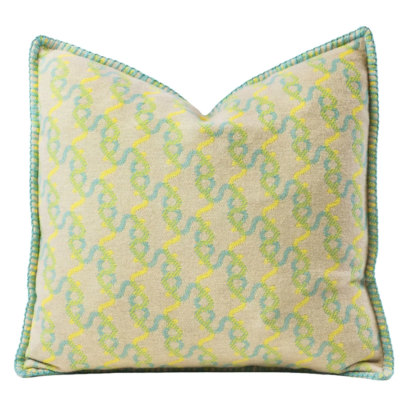 Signature Wool and Cashmere Pillow in Mint