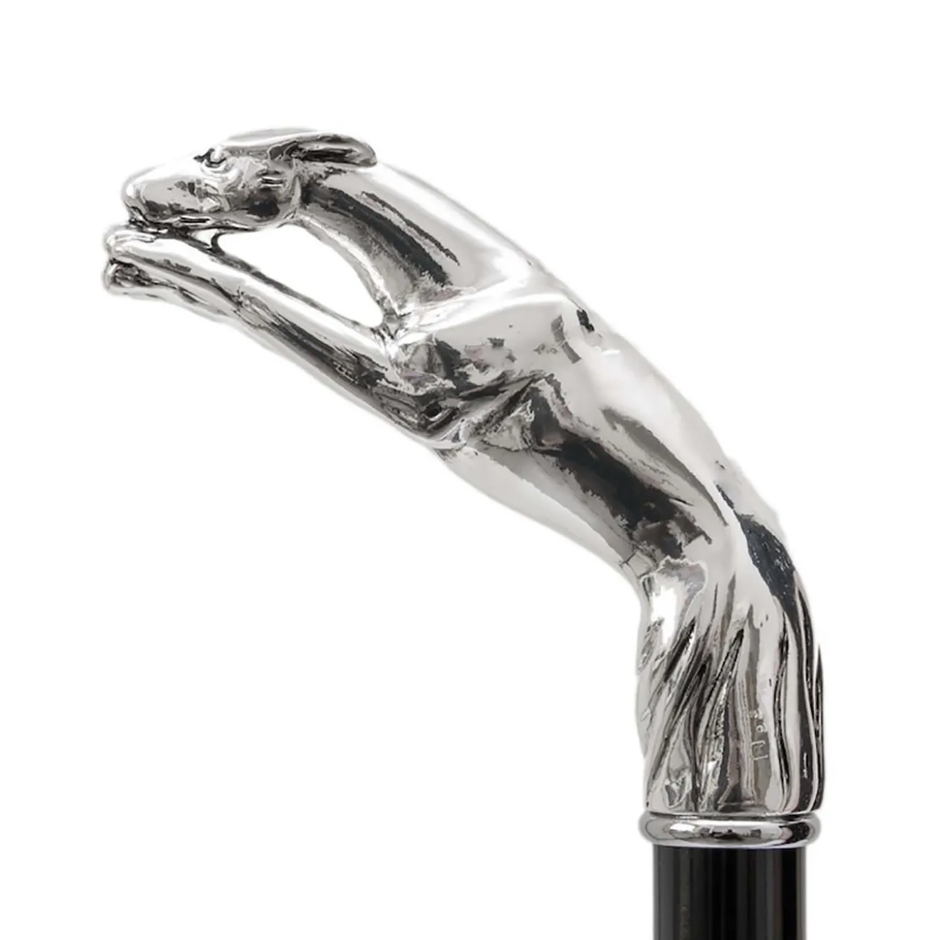 Silver Greyhound Cane